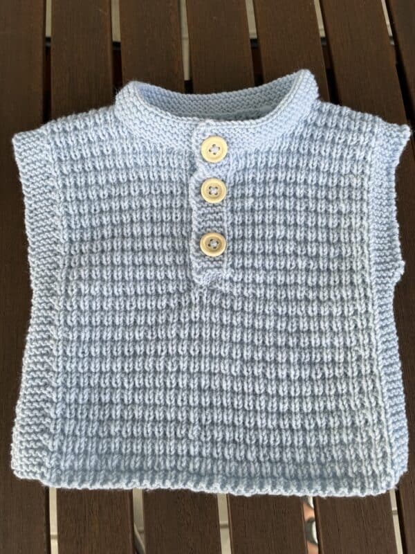 Strikket babyvest - Billede 4