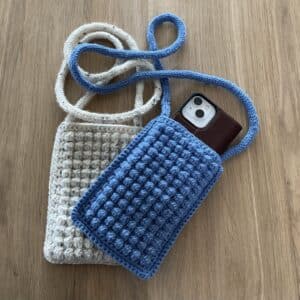 Hæklet mobiltaske