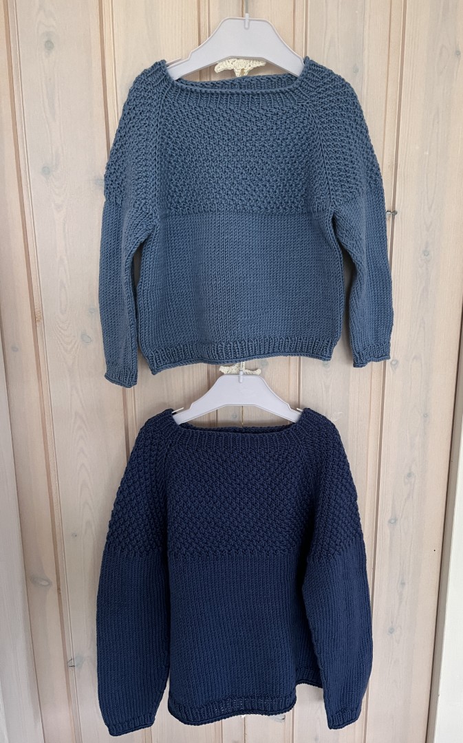 Kalles sweater til baby og barn. Strikkeopskrift